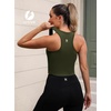 image:imageFihapyli ICTIVE Sports Bras for Women Wirefree Padded Racerback Mesh Back Workout Yoga Running Bra9042 Army Green