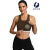 image:imageFihapyli ICTIVE Sports Bras for Women Wirefree Padded Racerback Mesh Back Workout Yoga Running Bra9042 Coffee