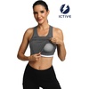 image:imageFihapyli ICTIVE Sports Bras for Women Wirefree Padded Racerback Mesh Back Workout Yoga Running Bra9042 Grey