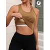 image:imageFihapyli ICTIVE Sports Bras for Women Wirefree Padded Racerback Mesh Back Workout Yoga Running Bra9042 Khaki