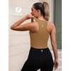 image:imageFihapyli ICTIVE Sports Bras for Women Wirefree Padded Racerback Mesh Back Workout Yoga Running Bra9042 Khaki