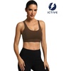 image:imageFihapyli ICTIVE Sports Bras for Women Wirefree Padded Racerback Mesh Back Workout Yoga Running Bra9045 Coffee