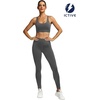 image:imageFihapyli ICTIVE Sports Bras for Women Wirefree Padded Racerback Mesh Back Workout Yoga Running Bra9045 Grey