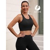 image:imageFihapyli ICTIVE Sports Bras for Women Wirefree Padded Racerback Mesh Back Workout Yoga Running BraBlack