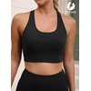 image:imageFihapyli ICTIVE Sports Bras for Women Wirefree Padded Racerback Mesh Back Workout Yoga Running BraBlack