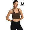 image:imageFihapyli ICTIVE Sports Bras for Women Wirefree Padded Racerback Mesh Back Workout Yoga Running BraCoffee