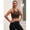 image:imageFihapyli ICTIVE Sports Bras for Women Wirefree Padded Racerback Mesh Back Workout Yoga Running BraCoffee