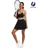 image:imageFihapyli ICTIVE Tennis Skirts for Women with Pockets High Waisted Athletic Golf Skorts Pleated Running Workout CasualBlack 9008