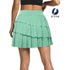 image:imageFihapyli ICTIVE Tennis Skirts for Women with Pockets High Waisted Athletic Golf Skorts Pleated Running Workout CasualLight Green 9049