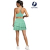 image:imageFihapyli ICTIVE Tennis Skirts for Women with Pockets High Waisted Athletic Golf Skorts Pleated Running Workout CasualLight Green 9049