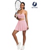 image:imageFihapyli ICTIVE Tennis Skirts for Women with Pockets High Waisted Athletic Golf Skorts Pleated Running Workout CasualPink 9008