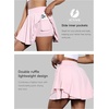 image:imageFihapyli ICTIVE Tennis Skirts for Women with Pockets High Waisted Athletic Golf Skorts Pleated Running Workout CasualPink 9008