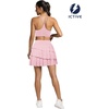 image:imageFihapyli ICTIVE Tennis Skirts for Women with Pockets High Waisted Athletic Golf Skorts Pleated Running Workout CasualPink 9049