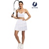 image:imageFihapyli ICTIVE Tennis Skirts for Women with Pockets High Waisted Athletic Golf Skorts Pleated Running Workout CasualWhite 9049
