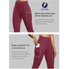 image:imageFihapyli ICTIVE Women High Waist Workout Pants with Pockets Yoga Gym Running Pilates Fitness Leggings RunningBurgundy