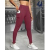 image:imageFihapyli ICTIVE Women High Waist Workout Pants with Pockets Yoga Gym Running Pilates Fitness Leggings RunningBurgundy