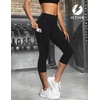 image:imageFihapyli ICTIVE Womens Capris Yoga Pants with Pockets Running Pilates Fitness Running High Waisted LeggingsBlack