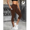 image:imageFihapyli ICTIVE Womens Capris Yoga Pants with Pockets Running Pilates Fitness Running High Waisted LeggingsCoffee