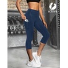 image:imageFihapyli ICTIVE Womens Capris Yoga Pants with Pockets Running Pilates Fitness Running High Waisted LeggingsDarkblue