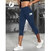 image:imageFihapyli ICTIVE Womens Capris Yoga Pants with Pockets Running Pilates Fitness Running High Waisted LeggingsDarkblue V Waisted