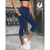 image:imageFihapyli ICTIVE Womens Capris Yoga Pants with Pockets Running Pilates Fitness Running High Waisted LeggingsDarkblue V Waisted