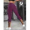 image:imageFihapyli ICTIVE Womens Capris Yoga Pants with Pockets Running Pilates Fitness Running High Waisted LeggingsDarkpurple