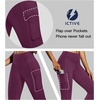 image:imageFihapyli ICTIVE Womens Capris Yoga Pants with Pockets Running Pilates Fitness Running High Waisted LeggingsDarkpurple