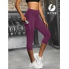 image:imageFihapyli ICTIVE Womens Capris Yoga Pants with Pockets Running Pilates Fitness Running High Waisted LeggingsDarkpurple