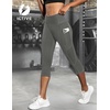 image:imageFihapyli ICTIVE Womens Capris Yoga Pants with Pockets Running Pilates Fitness Running High Waisted LeggingsGrey