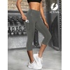 image:imageFihapyli ICTIVE Womens Capris Yoga Pants with Pockets Running Pilates Fitness Running High Waisted LeggingsGrey