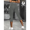 image:imageFihapyli ICTIVE Womens Capris Yoga Pants with Pockets Running Pilates Fitness Running High Waisted LeggingsGrey