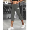 image:imageFihapyli ICTIVE Womens Capris Yoga Pants with Pockets Running Pilates Fitness Running High Waisted LeggingsGrey V Waisted