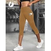 image:imageFihapyli ICTIVE Womens Capris Yoga Pants with Pockets Running Pilates Fitness Running High Waisted LeggingsKhaki V Waisted