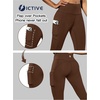 image:imageFihapyli ICTIVE Womens High Waist Yoga Cropped Leggings with PocketsCoffee