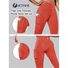 image:imageFihapyli ICTIVE Womens High Waist Yoga Cropped Leggings with PocketsCoral