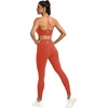 image:imageFihapyli ICTIVE Womens High Waist Yoga Cropped Leggings with PocketsCoral