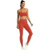 image:imageFihapyli ICTIVE Womens High Waist Yoga Cropped Leggings with PocketsCoral