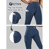 image:imageFihapyli ICTIVE Womens High Waist Yoga Cropped Leggings with PocketsDarkblue