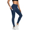 image:imageFihapyli ICTIVE Womens High Waist Yoga Cropped Leggings with PocketsDarkblue