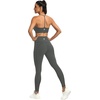 image:imageFihapyli ICTIVE Womens High Waist Yoga Cropped Leggings with PocketsGrey