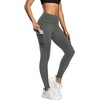 image:imageFihapyli ICTIVE Womens High Waist Yoga Cropped Leggings with PocketsGrey