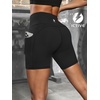 image:imageFihapyli ICTIVE Womens Workout Running Shorts with Deep Pockets High Waisted Tummy Control Yoga Gym Spandex Biker PantsBlack