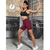 image:imageFihapyli ICTIVE Womens Workout Running Shorts with Deep Pockets High Waisted Tummy Control Yoga Gym Spandex Biker PantsBurgundy