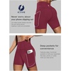 image:imageFihapyli ICTIVE Womens Workout Running Shorts with Deep Pockets High Waisted Tummy Control Yoga Gym Spandex Biker PantsBurgundy