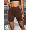 image:imageFihapyli ICTIVE Womens Workout Running Shorts with Deep Pockets High Waisted Tummy Control Yoga Gym Spandex Biker PantsCoffee