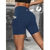 image:imageFihapyli ICTIVE Womens Workout Running Shorts with Deep Pockets High Waisted Tummy Control Yoga Gym Spandex Biker PantsDarkblue