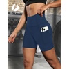 image:imageFihapyli ICTIVE Womens Workout Running Shorts with Deep Pockets High Waisted Tummy Control Yoga Gym Spandex Biker PantsDarkblue