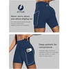 image:imageFihapyli ICTIVE Womens Workout Running Shorts with Deep Pockets High Waisted Tummy Control Yoga Gym Spandex Biker PantsDarkblue