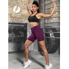 image:imageFihapyli ICTIVE Womens Workout Running Shorts with Deep Pockets High Waisted Tummy Control Yoga Gym Spandex Biker PantsDarkpurple