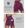 image:imageFihapyli ICTIVE Womens Workout Running Shorts with Deep Pockets High Waisted Tummy Control Yoga Gym Spandex Biker PantsDarkpurple